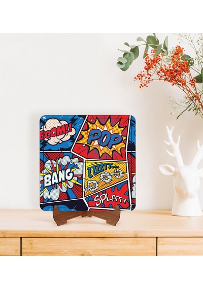 Bk Gift Pop Art Tasarımlı Ahşap Standlı Puzzle Çerçeve-25