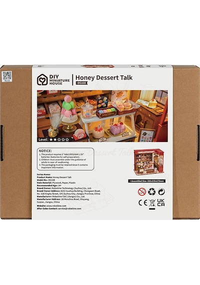 Rolife Dg168 Tatlı Dükkanı Honey Dessert Talk Dıy Minyatür Maket Model Seti Mini Dollhouse 3d Model Kit Detaylı Dekoratif Hobi Seti 3d Puzzle Tiny House