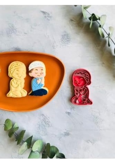 Dua Eden Erkek 2&apos Li Set Desen Ve Çerçeve Hamur Şekillendirici/karışık Renk/kurabiye Kalıbı 50 x 22