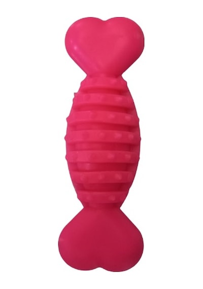 Plastik Halter Dikenli Kemik Büyük 20 Cm Pembe