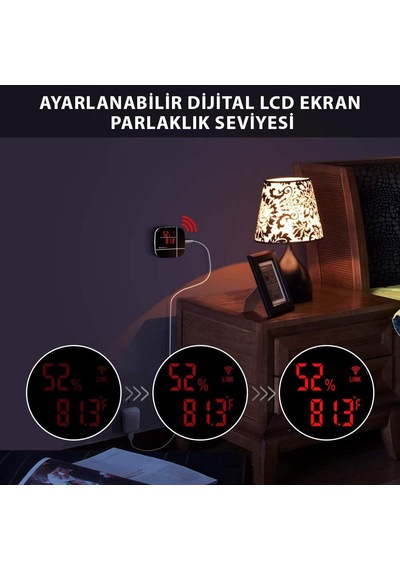 ThermoPro TP90 WiFi App Kontrollü Sıcaklık ve Nem Termometresi