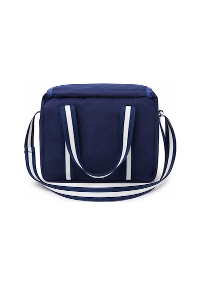 Çocuk Termal Okul Beslenme Çantası Şeffaf Cepli Peluş Aksesuarlı Omuz Askılı Lunch Bag Lacivert