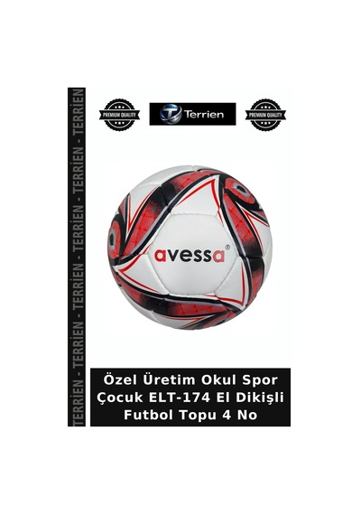 Özel Üretim Okul Spor Çocuk Elt-174 El Dikişli Futbol Topu 4 No Çok Renkli
