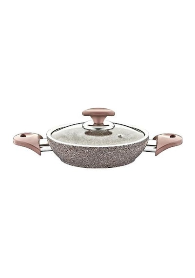 Oms Granit 18 Cm Kapaklı Sahan Gri