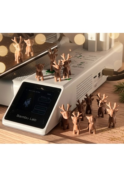 14 Adet Minik Geyik Sürüsü - 3d Baskı Pla Dekoratif Figürler