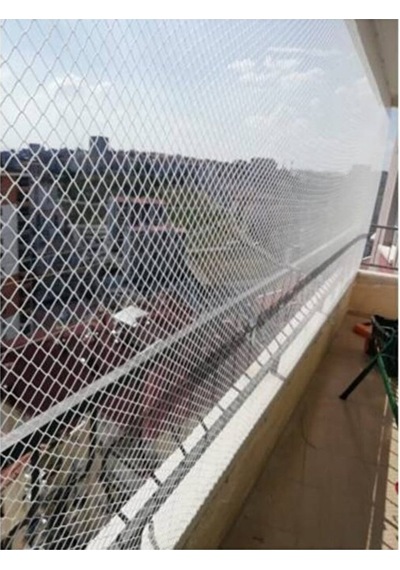 Montaj Mağzemeli Kedi Güvenlik Filesi Balkon Kapama Ağı / Kalın K