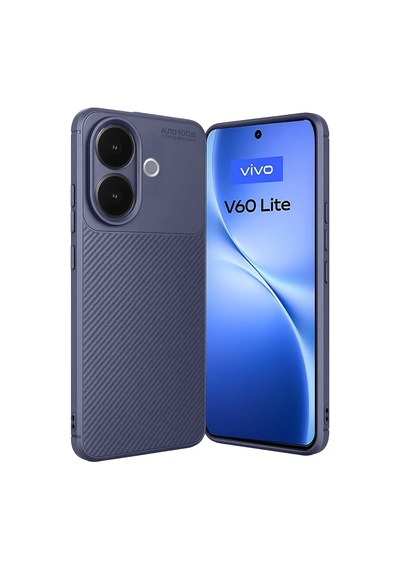 Vivo V60 Lite Auto Focus Karbon Kapak - Lacivert -