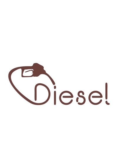 Diesel Araba Sticker 17x17 Cm Kahverengi