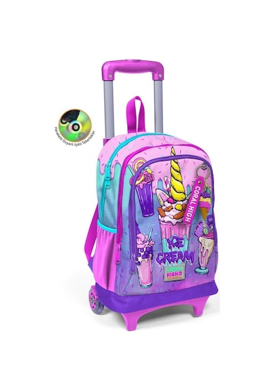 Coral High Büyük Boy Çekçekli Sırt Çantası Dondurma Desen 23949