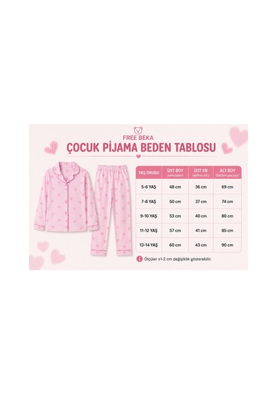 Beka Kids Desenli Uzun Kollu Önden Düğmeli Gömlek Yaka Kız Çocuk Pijama Takımı Ve Göz Bandı Çok Renkli
