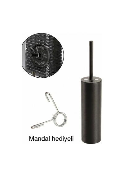 Manyetikli Ağırlık Ekleme Pimi Spor Salonu Güçlü Kullanım 10 Mm Uç Ve 48 Mm Bar Siyah - 908735557 Siyah