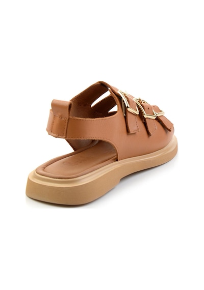 Bambi Taba Leather Kadın Sandalet K05359032403 Taba