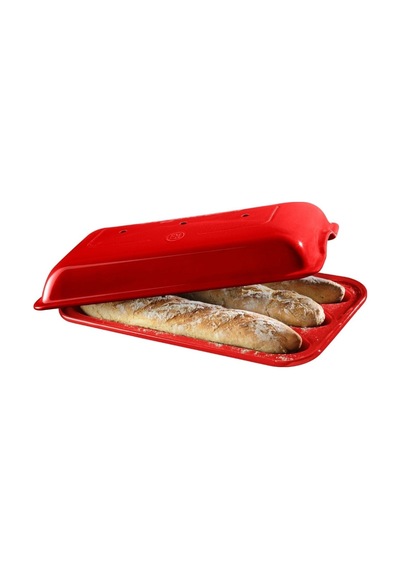 Emile Henry 3 Lü Baget Ekmek Kabı Dikdörtgen 39 X 23 Cm - Kırmızı Diğer