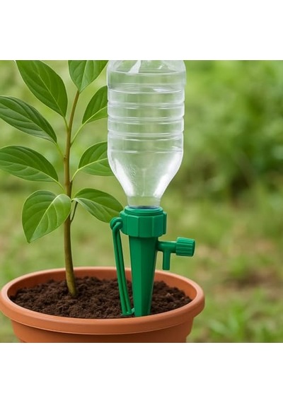 Bitki Sulama Aparatı, Ayarlanabilir Musluklu, Su Hazneli, Sağlam Plastik, Kolay Kurulum, Bahçe Ve Saksı Bitkileri İçin Su Haznesiyle Birlikte