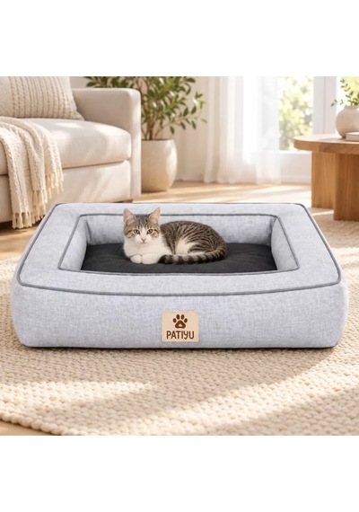 Kedi Köpek Yatağı Noble Yatak - Açık Gri / Large