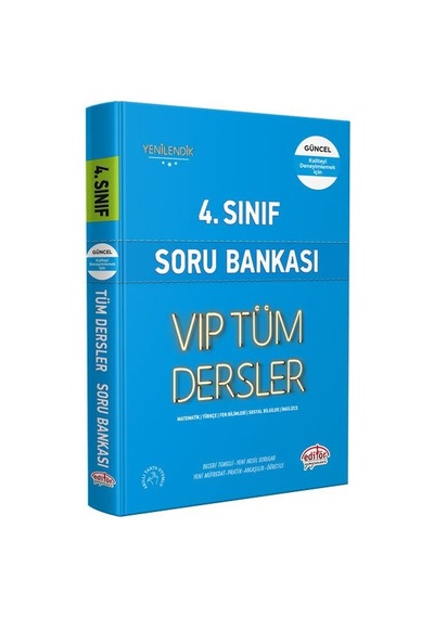 Editör 4. Sınıf Vıp Tüm Dersler Soru Bankası Mavi Kitap
