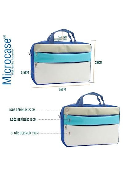 Microcase Huawei Matepad 11.5 S 2026 İle Uyumlu Tablet Macbook Laptop Tablet Çantası 2 Bölmeli Al4821 Krem