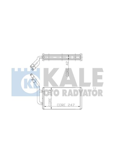 KALE OTO Radyatör 0288892AB Kalorifer Radyatörü Transit 00- Turbo Yeni Model 247X147X42