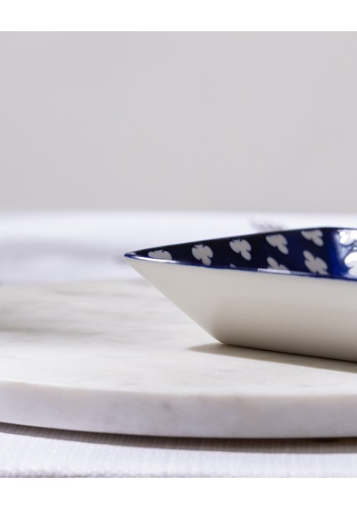 Reve Bleu Raye Kare Tabak - 12 Cm - Mavi/beyaz 8684427225844 Çok Renkli
