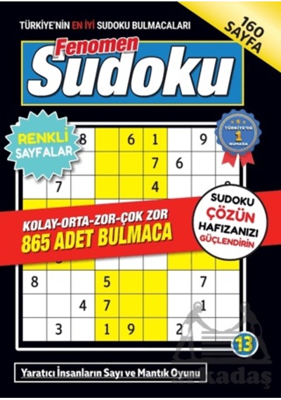 Fenomen Sudoku 13 Maxi Yayıncılık Ciltli