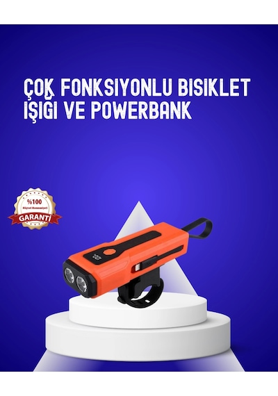 600 Lümen Şarjlı Bisiklet Farı Cob Yan Çakar Acil Durum Diğer
