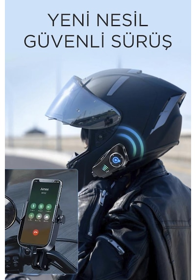 Torima Q28 Intercom + 32 GB Sd Kartlı Bluetooth Motorsiklet Kulaklığı