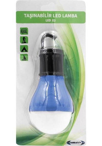 Hegi 818100077 Taşınabilir Pilli Outdoor Kamp Lambası - Mavi