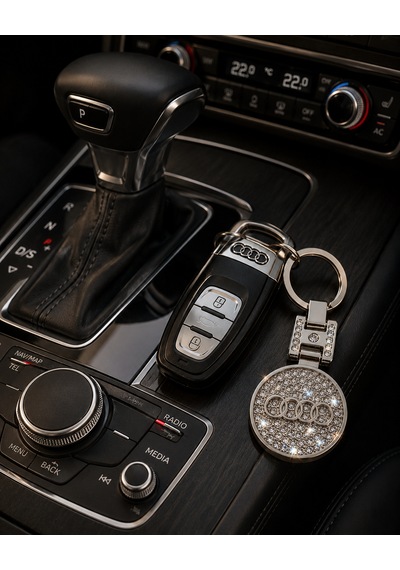 Audi İle Uyumlu Lüks Metal Taşlı Anahtarlık Aksesuar A1 A3 A4 A5 A6 A7 Q1 Q3 Q5 Q7 Quatro Sline