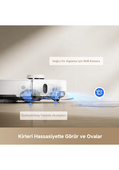 MOVA P50 Pro Ultra 19000 PA Emiş Güçlü Robot Süpürge Beyaz