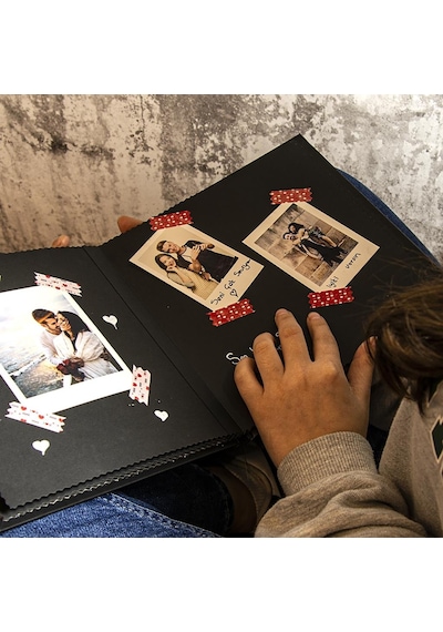 Beyaz Kalemli Polabook Siyah Anı Defteri - Sticker