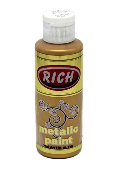Akrilik Boya Metalik 120 Cc Antik Altın 0726 Tek Renk