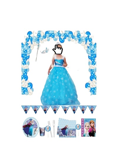 Parti Selesi Frozen Elsa Askılı Kol Kostüm Ve Doğum Günü Parti Seti 16 Kişilik Lüks Set Turkuaz Parti Selesi Frozen Elsa Askılı Kol Kostüm Ve Doğum Günü Parti Seti 16 Kişilik Lüks Set Turkuaz