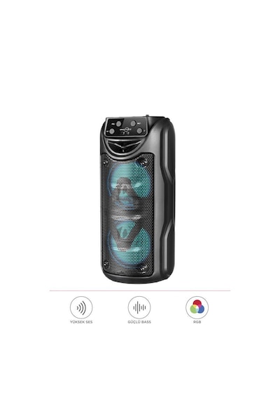 Torima GTS-1558 3" RGB Ledli Taşınabilir Bluetooth Parti Hoparlörü