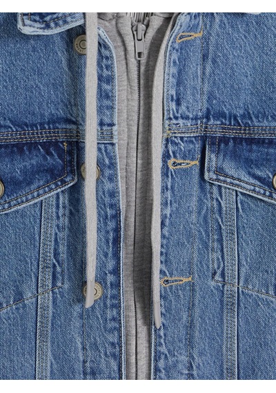 Lcw Jeans İndigo Regular Fit Kapüşonlu Jean Ceket