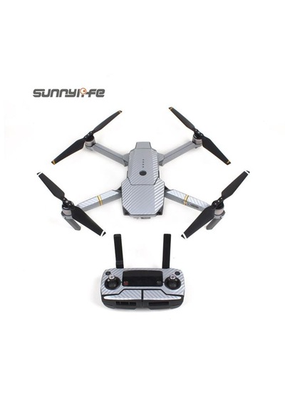 DJI Mavic Pro için Gümüş Karbon Grafik Su Geçirmez Pvc Cilt Çıkar