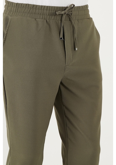 Buratti Streç Regular Fit Normal Bel Düz Paça Jogger Erkek Pantolon Cf25617953 Haki