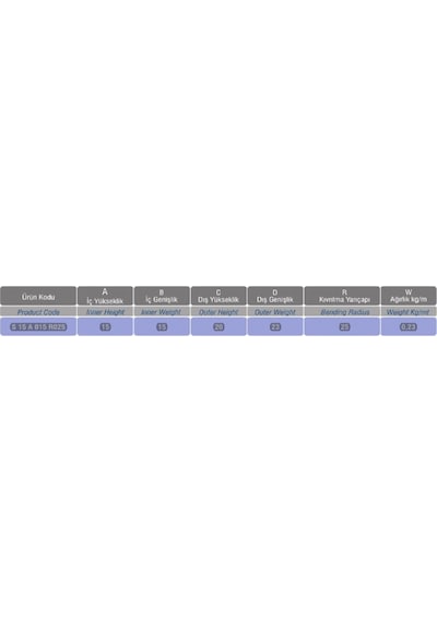 Star S15a015r025 ,15x15mm 1mt Hareketli Kanal