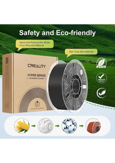 Creality Hyper Pla Rfıd Siyah Filament 1.75mm 1kg - Urhanshop Gönderimli