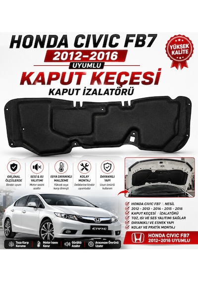 Honda Cıvıc Fb7 2012-2016 Model Uyumlu Kaput Keçesi Kaput İzalatörü