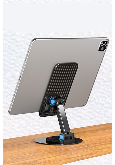360 Dönebilen Katlanabilir Taşınabilir Kaliteli Telefon Ve Tablet Tutucu, Telefon Ve Tablet Standı Siyah