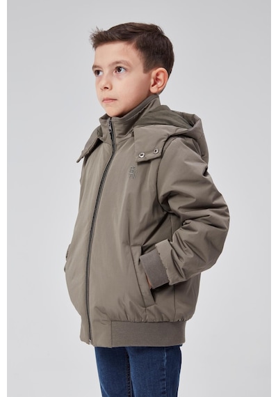 Benitto Kids Erkek Çocuk Kapüşonlu Mevsimlik Ceket 51313 Haki