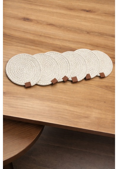 Natural Luxe Hasır Bardak Altlığı 6 Lı Set Diğer