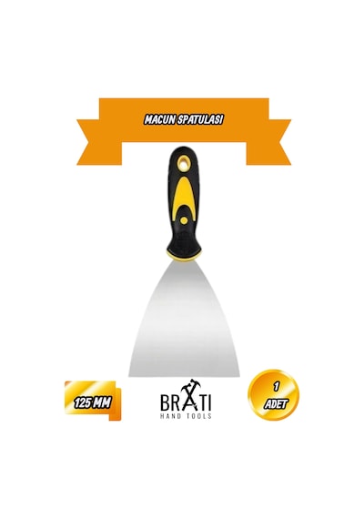 Profesyonel Macun Spatulası 12,5 Cm Dayanıklı Esnek Yapı Tamir Sıva Alçı Yüzey Düzeltme Aleti 125 Mm
