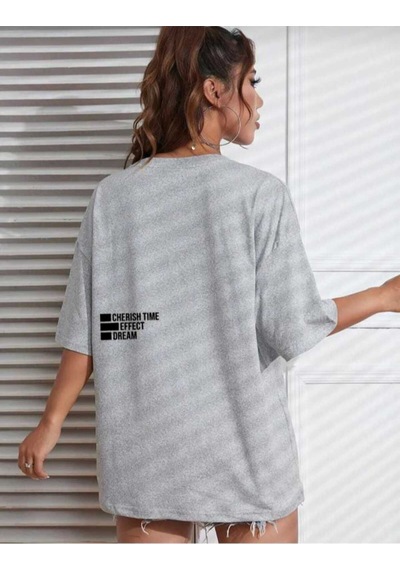 Kozia Outdoors Malkoçbey Cherısh Tıme Baskılı Overisze Unisex Basic T-shirt Gri Kozia Outdoors Malkoçbey Cherısh Tıme Baskılı Overisze Unisex Basic T-shirt Gri