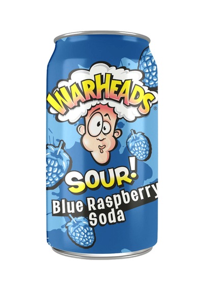 Warheads Sour Blue Raspberry Soda - Ekşi Yaban Mersini Ve Ahududu Aromalı Gazlı İçecek 330ml