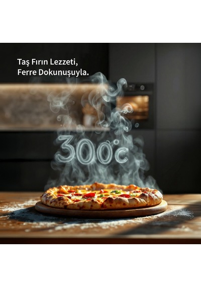 Ferre Pizzart&fryart  QEP65CB Ankastre Fırın + Pizza Taşı & Küreği