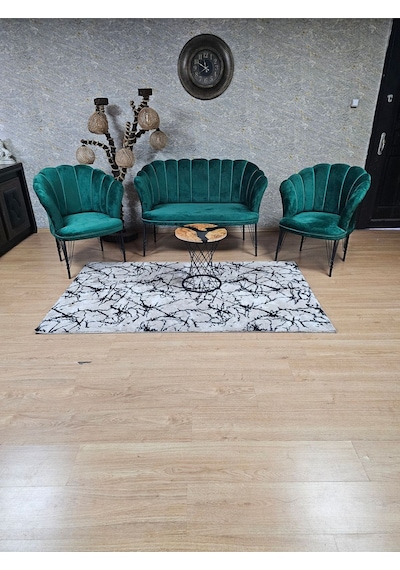 Zafir Siyah Boyalı Tel Ayak Papatya Çay Seti Koltuk Takımı , Balkon, Salon, Ofis, Cafe Koltuk Takımı Yeşil Zafir Siyah Boyalı Tel Ayak Papatya Çay Seti Koltuk Takımı , Balkon, Salon, Ofis, Cafe Koltuk Takımı Yeşil