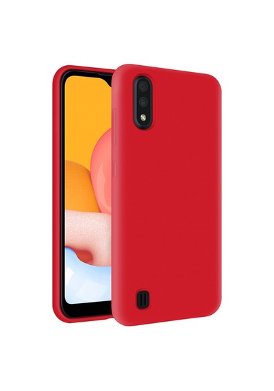 KZY İletişim Samsung Galaxy Uyumlu M01 İçi Kadife Soft Logosuz Lansman Silikon Kapak