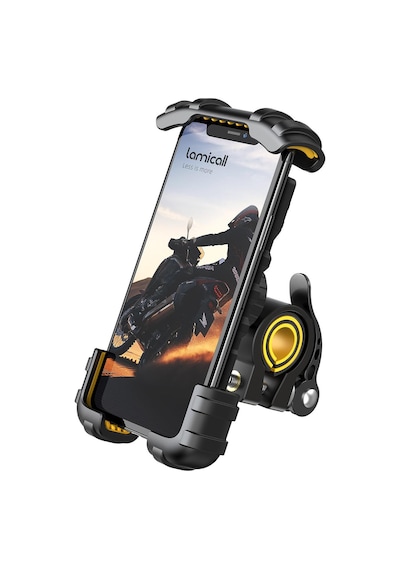 Lamicall Motosiklet Ve Bisiklet Telefon Tutucu 360 Derece Döndürülebilir Bm02yellow Siyah - Sarı