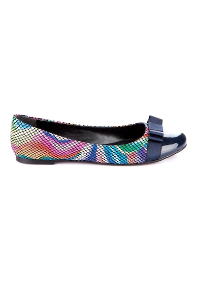 Fox Shoes Lacivert/renkli Kadın Babet 9726019507 Lacivert